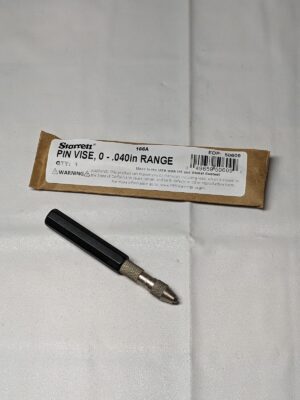 STARRETT .040" Capacity, Pin Vise 1/2" Body Diam 166A 50609