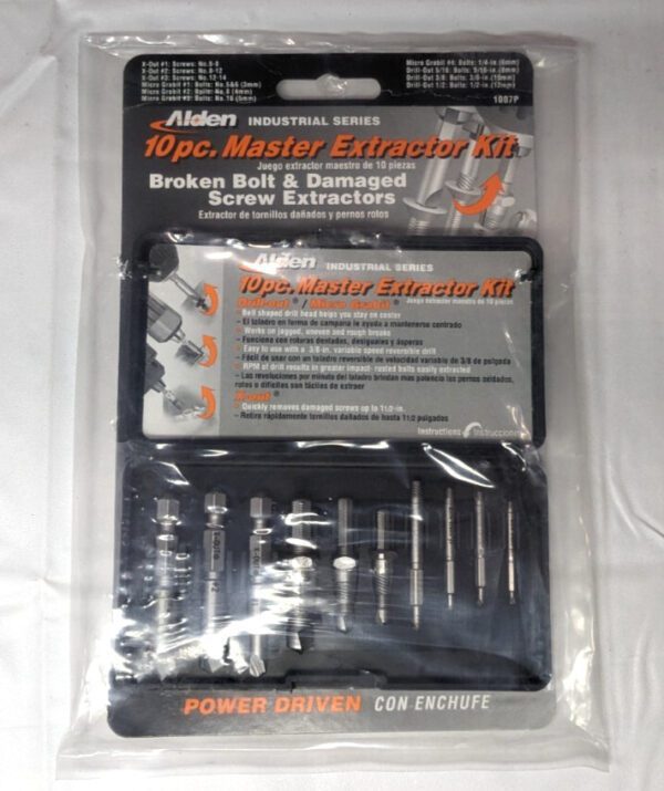 ALDEN Screw Extractor & Drill Master Kit 10 Pc 1007P