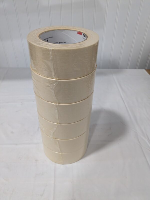 3M 2″ Wide x 180' Long x 5.4 mil Thick Tan Masking Tape Qty 6 7010322589