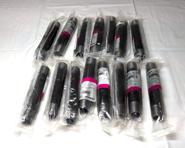 Black Pipe Nipple 1/2" Dia x 5" Long Sch40 *QTY 15* MSCNB04050