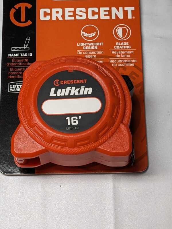 LUFKIN Tape Measure: 16' Long, 3/4" Width, Yellow Blade Qty 2 L616-02