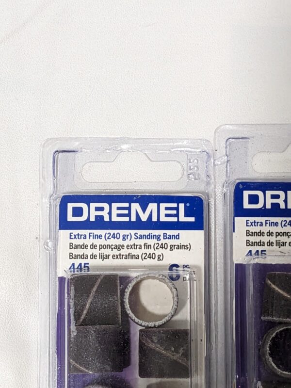 Dremel Extra Fine Sanding Band 240 Grit 1/2" Qty 6 Packs 445