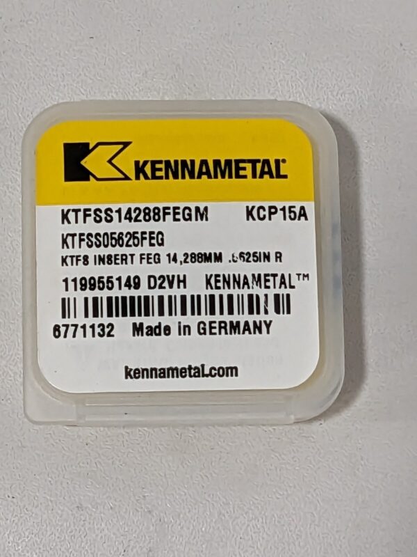KENNAMETAL Replaceable Drill Tip: KTFSS05625FEG KCP15A 6771132