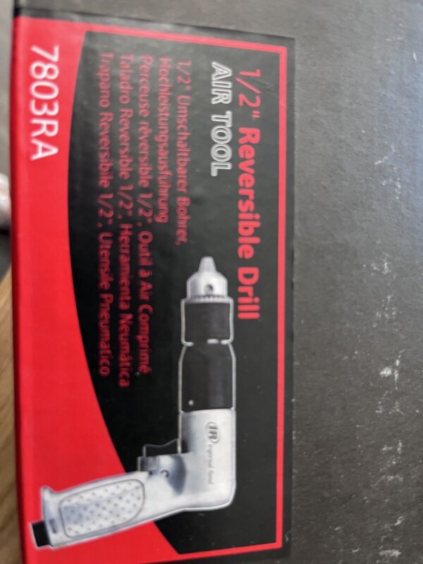 Ingersoll-Rand Air Drill: 1/2" Keyed Chuck, Reversible 7803RA