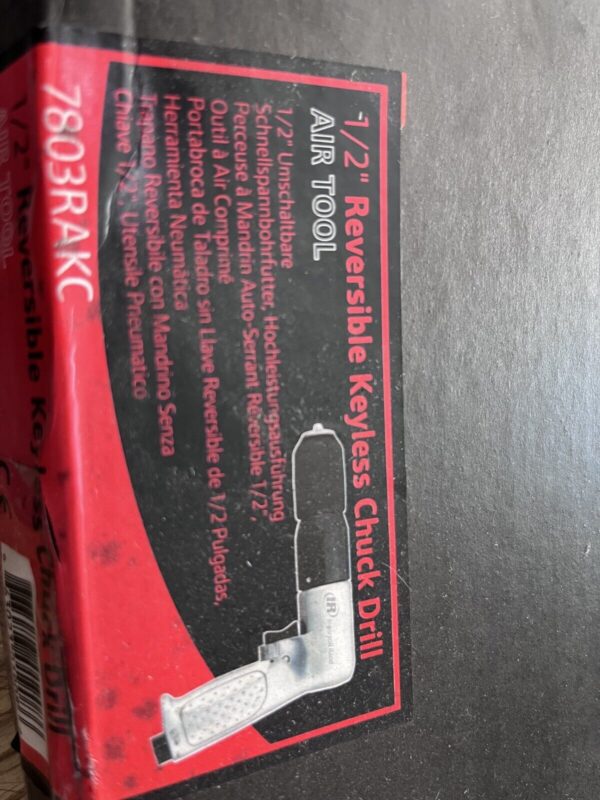 Ingersoll Rand Air Drill: 1/2" Keyless Chuck, Reversible 7803RAKC
