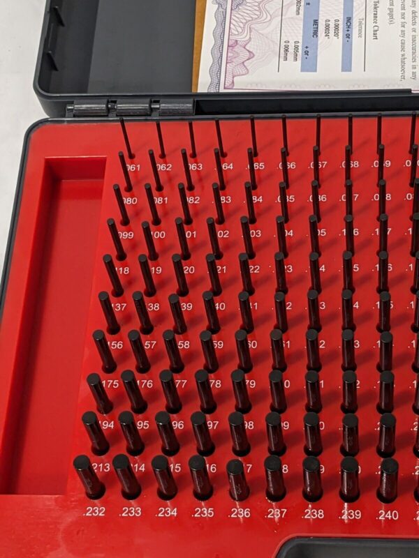 SPI Class ZZ Plug Gage Set: 0.061 to 0.25" Range, 190 Pc 22-163-0
