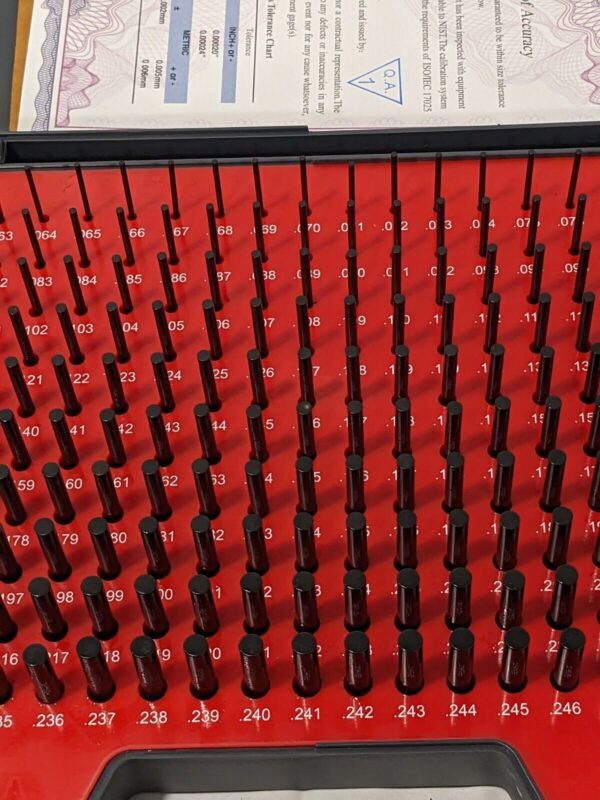 SPI Class ZZ Plug Gage Set: 0.061 to 0.25" Range, 190 Pc 22-163-0