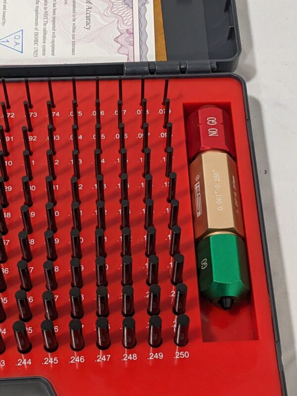 SPI Class ZZ Plug Gage Set: 0.061 to 0.25" Range, 190 Pc 22-163-0