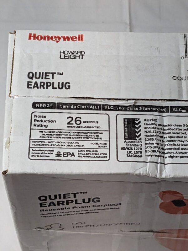 HOWARD LEIGHT Earplugs: 26 dB, Vinyl, Bell, Push-In, Uncorded Qty 100 QD1