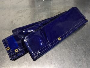 Steiner ArcView Welding Curtain 8 Ft. x 8 Ft. Blue Transparent Vinyl 325-8X8
