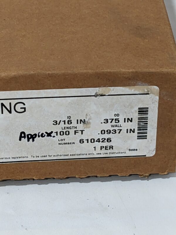NT-80 PVC Tube: 3/16" ID, 3/8" OD, Approx. 100' ADT02213