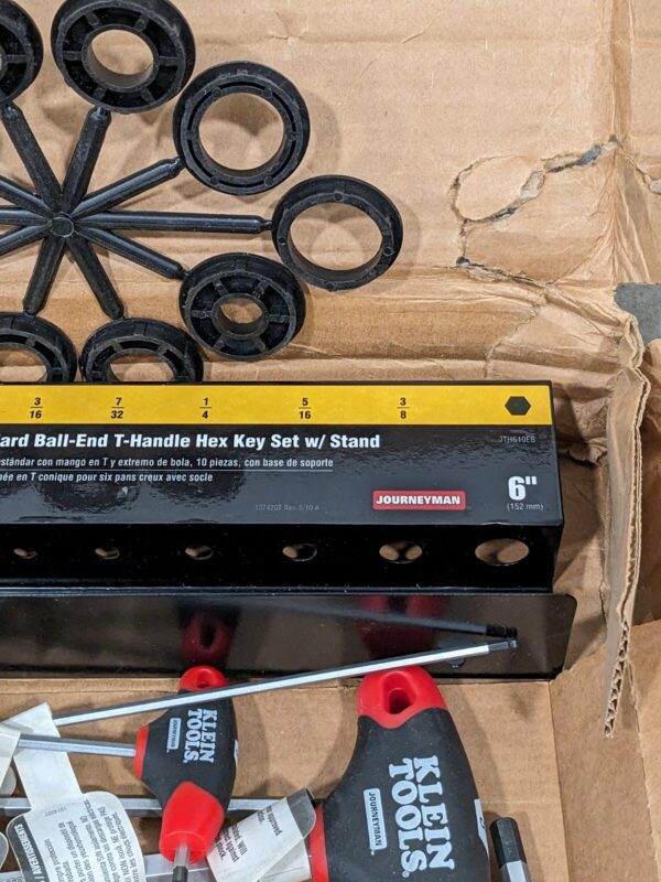KLEIN TOOLS 8 Piece T-Handle Cushion Grip Hex Key Set JTH610EB INCOMPLETE