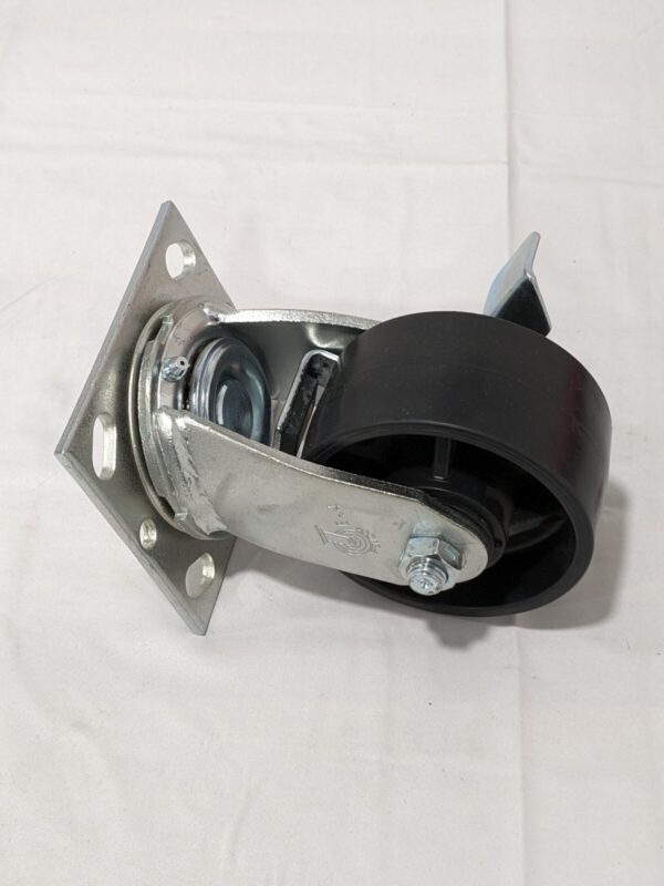 Swivel Top Plate Caster Polyurethane, 4" Wheel Dia, 2" Wheel Width VES4X2PODTBK