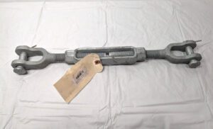 Galvanized Steel Jaw & Jaw Turnbuckle 7/8" x 6" x 7200 lbs WLL 031127