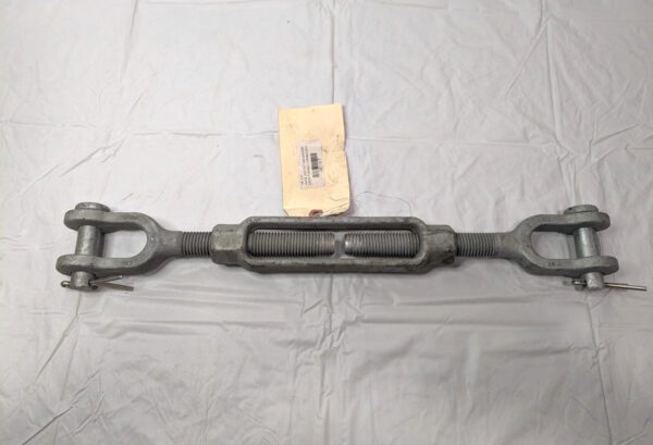 Galvanized Steel Jaw & Jaw Turnbuckle 7/8" x 6" x 7200 lbs WLL 031127