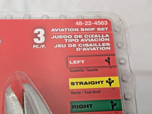 Milwaukee 3 Piece Aviation Snip Set 48-22-4563