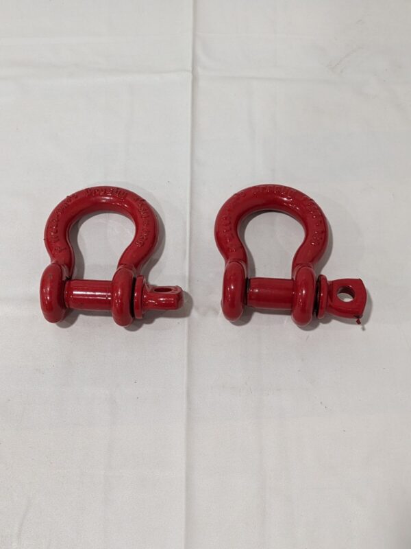 Crosby 5/8" Anchor Shackle, Pin Screw, 3-1/4 Ton, Red Qty 2 1018482