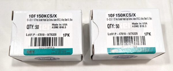 KERR Black-Oxide Alloy Steel SHCS 10-32 x 1-1/2" Long *QTY: 100pcs* 91251A351
