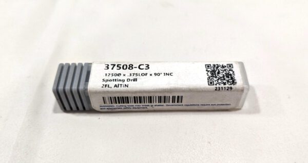 HARVEY TOOL Carbide Spotting Drill 1/8" Dia 90 ° Point 2FL 37508-C3