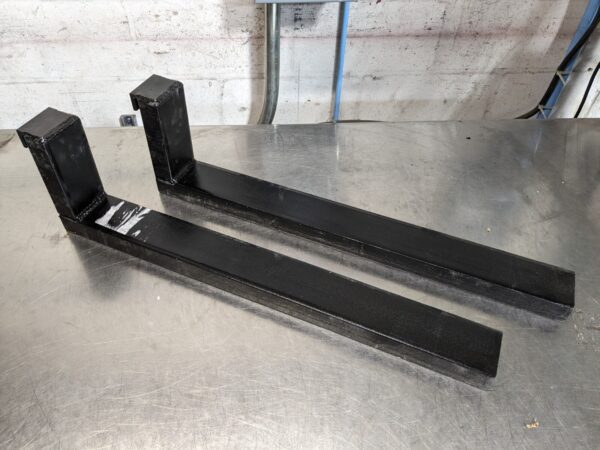 Set of 2 Wesco Adjustable Fork Attachments for Triple Truck Lift 261162