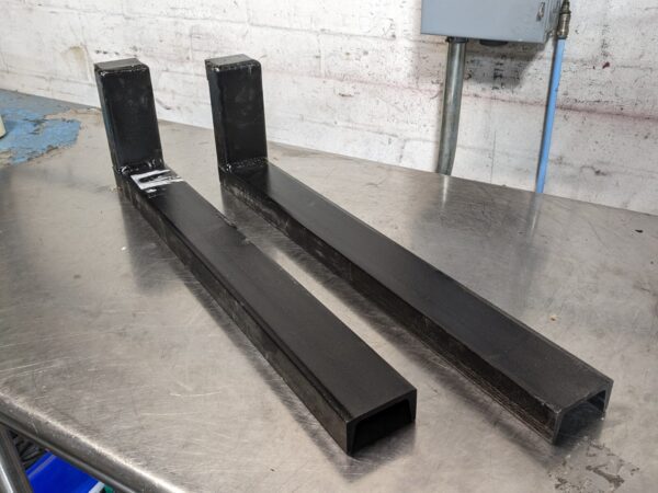 Set of 2 Wesco Adjustable Fork Attachments for Triple Truck Lift 261162