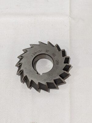 Double Angle Milling Cutter: 90 °, 2-3/4" Dia, 1/2" Width, 1" Arbor 328-6211