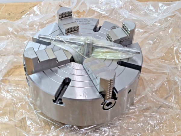 Bison 10" 4-Jaw Independent Manual Chuck D1-6 4344-10"-6 7-853-1036 INCOMPLETE