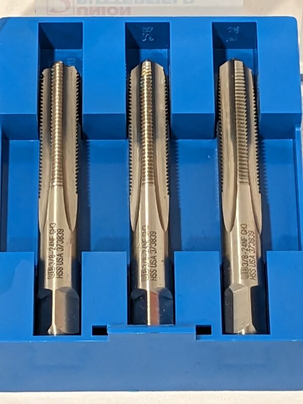 UNION BUTTERFIELD Tap Set: 3/8-24 UNF, 4 FL, Bottoming Plug & Taper 6006957