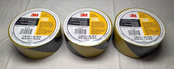 3M Warning Tape 766 Vinyl 2" x 108ft x 5 mil Thick *QTY 3 Rolls (324')* 43181