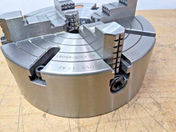 Hertel Independent Manual Lathe Chuck 10" Diam 4-Jaw D1-6 1500 Max RPM 97019004