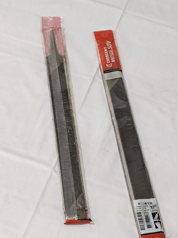 Crescent 12" Flat Fine Cut Long Angle Lathe Hand File Qty 2 07851N