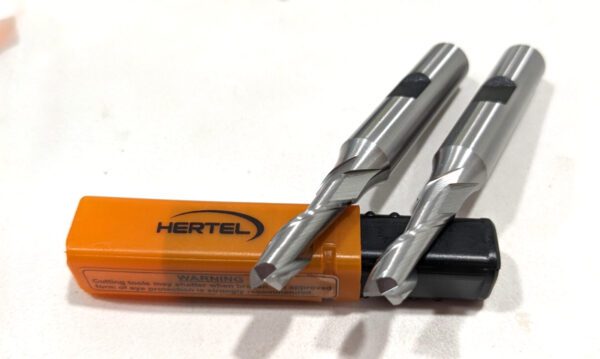 HERTEL Square End Mill Cobalt 2FL 1/4"Dia x 3/4"LOC x 3/8"Shank *QTY 2* 91199125