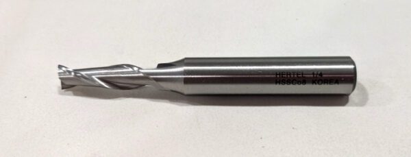 HERTEL Square End Mill Cobalt 2FL 1/4"Dia x 3/4"LOC x 3/8"Shank *QTY 2* 91199125