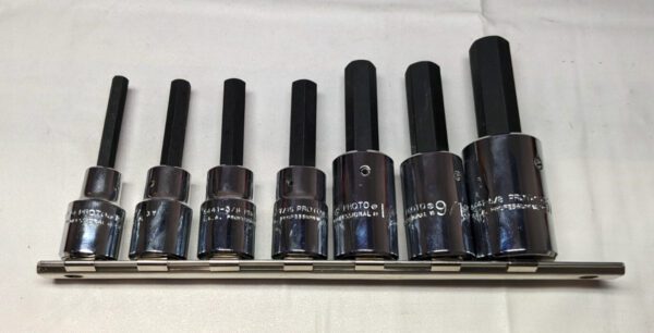 PROTO Hex Bit 7pc Set 1/2" Drive 1/4" to 5/8" Hex J5441-7