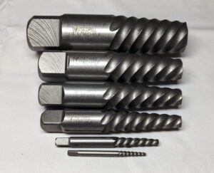Spiral Flute Screw Extractor Set Spiral Flute Extractors #1 3 6 7 8 9 312-8940