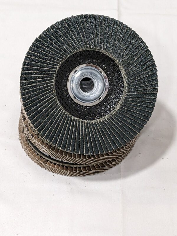 TRU-MAXX Flap Disc: 4-1/2" Dia, 60 Grit, ZA, Type 27 Qty 5 66254443450
