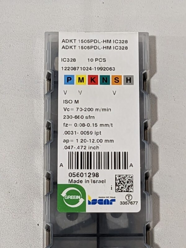 ISCAR Solid Carbide Milling Insert: ANSI ADKT 1505PDL-HM IC328 Qty 10 5601298