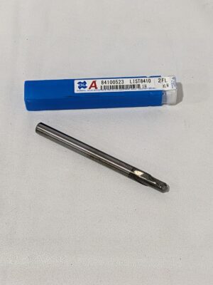 OSG Ball End Mill: 1/4" Dia, 1/4" LOC, 2 Flute, Solid Carbide 84100523