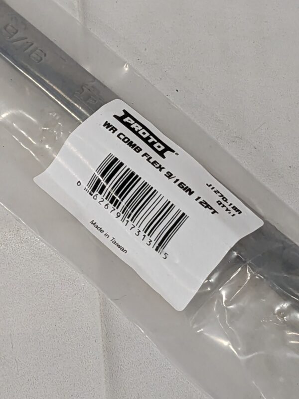 PROTO Combination Wrench: 9/16" Head Size, 15º Offset 8.6300" OAL