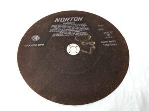 Norton 10" Aluminum Oxide Cutoff Wheel 80G 1/16" Thick X 5/8" Arbor 66253340051