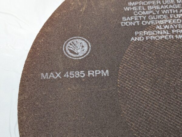 Norton 10" Aluminum Oxide Cutoff Wheel 80G 1/16" Thick X 5/8" Arbor 66253340051