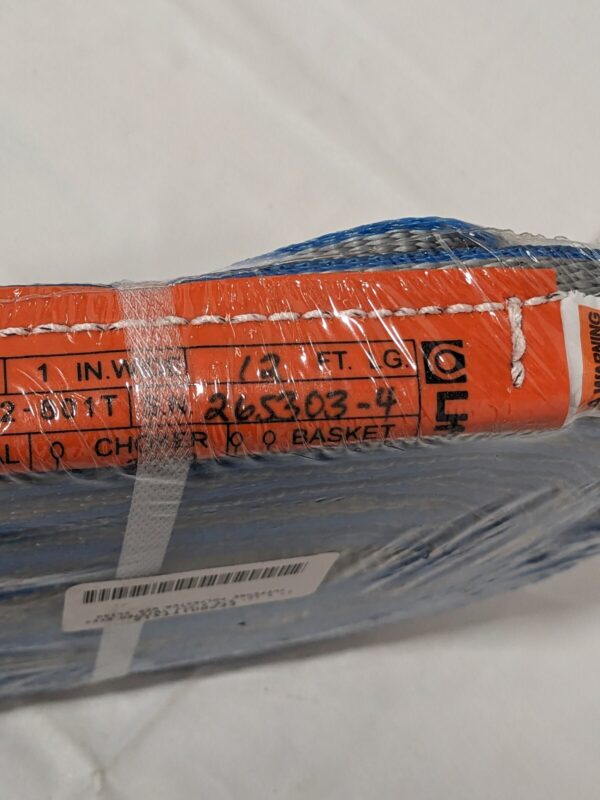LIFT-ALL Twisted Eye & Eye, Type 4 Web Sling: 12' Long, 1" Wide EE2801TTX12