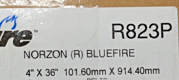 Norton BlueFire R823P ZA Cloth Narrow Benchstand Belt 4" X 36" 60G 78072728827