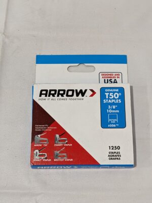 Arrow T50 3/8" Staples, 1 Pack of 1250 Count, Model 506