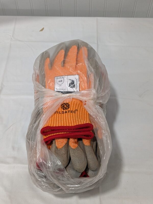 TILSATEC Hi-Vis Cut Res. Coated Glove, A8 Cut, Sz 9 1 Dozen TTP065PU-090