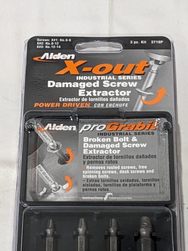 ALDEN Bolt & Screw Extractor: 4 Pc 8440P