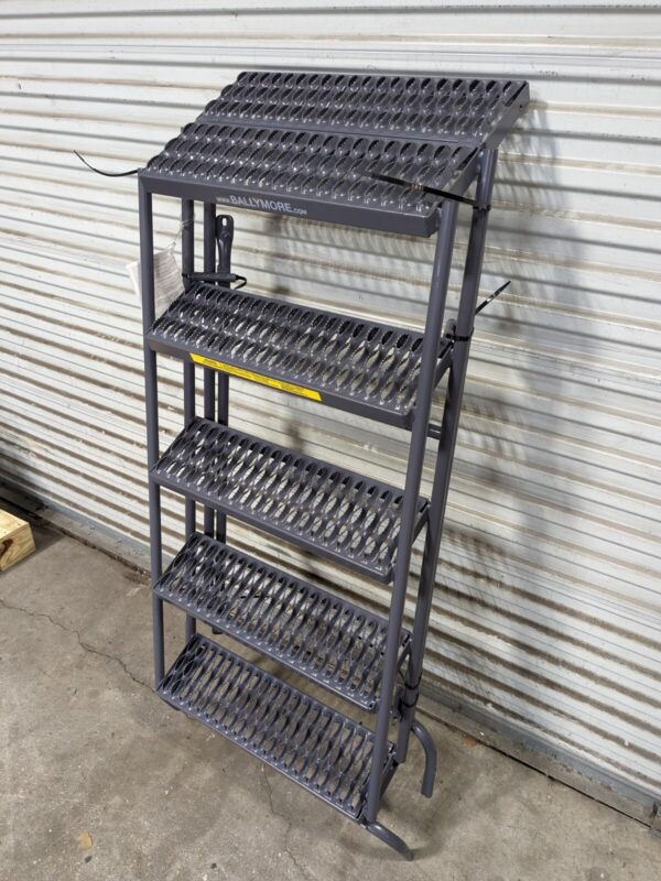 Ballymore Steel Rolling Ladder w/ Hand Rail 5-Step 83" Height FSH526G