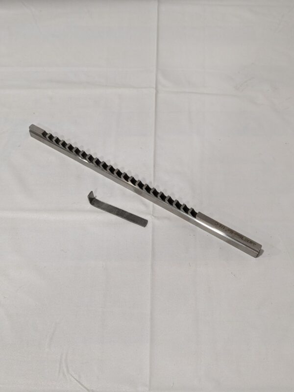 Dumont Keyway Broach: Style C, High Speed Steel, 1/4" Wide 22209