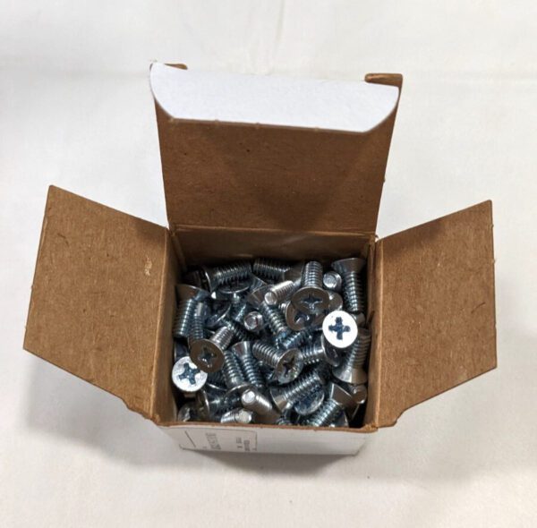Machine Screws 10-24 x 1/2" Flat Head Phillips Zinc Coated 100ct PFMS0100050CZ