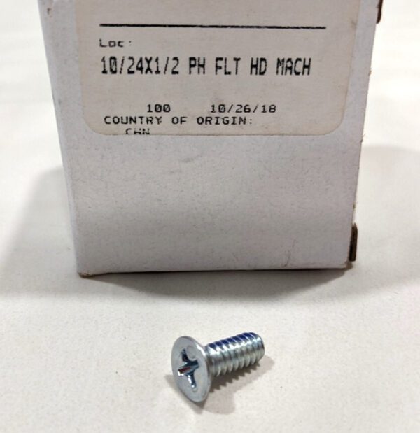 Machine Screws 10-24 x 1/2" Flat Head Phillips Zinc Coated 100ct PFMS0100050CZ